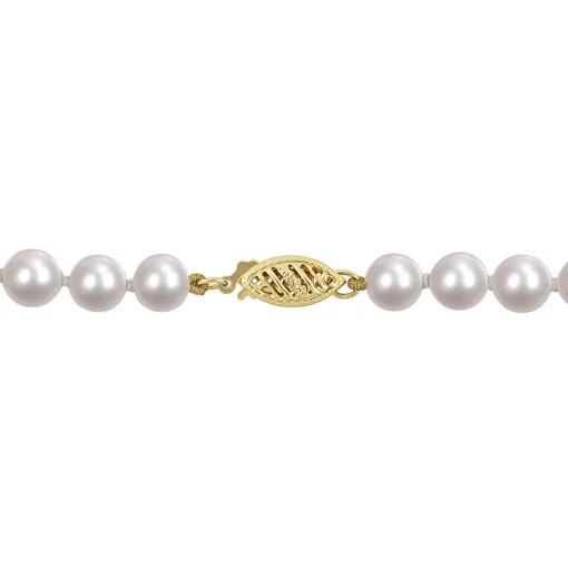 Akoya Pearl Necklace In 14K Yellow Gold, 6Mm, 18"