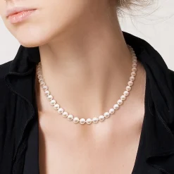 Akoya Pearl Necklace In 14K Yellow Gold, 6Mm, 18
