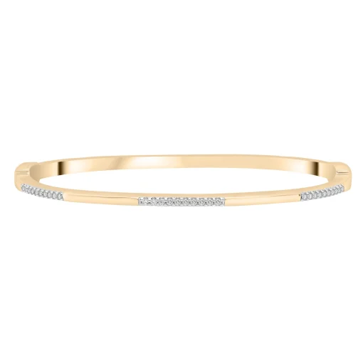Alternating Diamond Bar Bangle Bracelet In Vermeil, 6.5" (1/5 Ct. Tw.)
