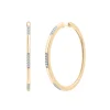 Alternating Diamond Bar Hoop Earring In Vermeil (1/5 Ct. Tw.)