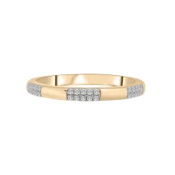 Alternating Diamond Pave Bar Ring In Vermeil (1/10 Ct. Tw.)