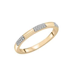 Alternating Diamond Pave Bar Ring In Vermeil (1/10 Ct. Tw.)