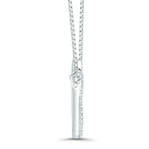 Angel Devil Pendant With Diamond Accent In Sterling Silver And 14K Rose Gold