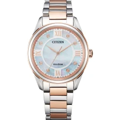 Arezzo Women's Watch With Diamonds In Rose Gold-Tone Ion-Plated Stainless Steel