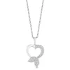 Ariel Pendant With Diamond Mermaid Heart In Sterling Silver (1/5 Ct. Tw.)