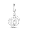 Baby Footprint Charm In Sterling Silver