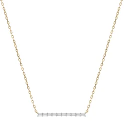 Baguette Diamond Bar Necklace In 14K Yellow Gold (1/7 Ct. Tw.)