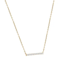 Baguette Diamond Bar Necklace In 14K Yellow Gold (1/7 Ct. Tw.)