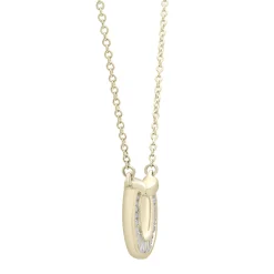 Baguette Diamond Horseshoe Pendant In 10K Yellow Gold (1/7 Ct. Tw.)