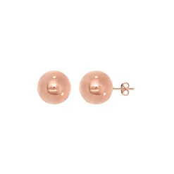 Ball Stud Earrings In 14K Rose Gold