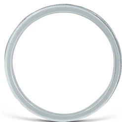 Beaded Hammer Finish Band In Platinum, 6Mm