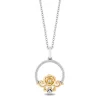 Belle 30Th-Anniversary Diamond Circle Pendant In Sterling Silver & 10K Yellow Gold (1/7 Ct. Tw.)