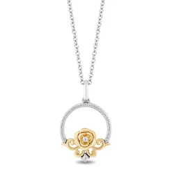 Belle 30Th-Anniversary Diamond Circle Pendant In Sterling Silver & 10K Yellow Gold (1/7 Ct. Tw.)