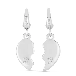 Best Friends Heart Charm In Sterling Silver