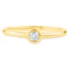 Bezel-Set Diamond Promise Ring In 14K Yellow Gold (1/10 Ct. Tw.)