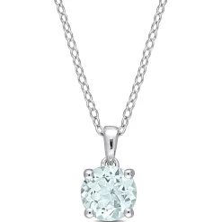 Birthstone Solitaire Pendant In