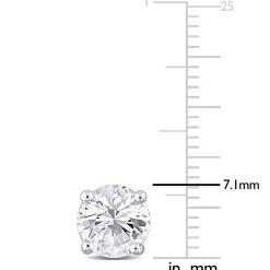 Birthstone Stud Earrings With Heart Baskets In