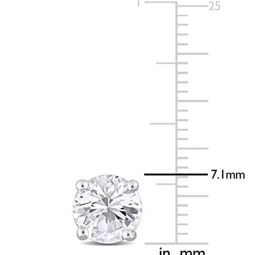 Birthstone Stud Earrings With Heart Baskets In