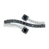 Black & White Promise Ring With Diamond Bypass Band In Sterling Silver (1/3 Ct. Tw.)