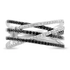 Black And White Crossover Band In Sterling Silver (1/3 Ct. Tw.)