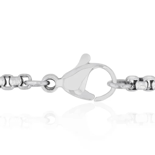 Black And White Diamond Cross In Stainless Steel (1/2 Ct. Tw.)