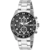 Black Chronograph Men's Watch In Stainless Steel
