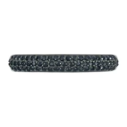 Black Diamond Dome Ring In Sterling Silver (1/3 Ct. Tw.)