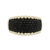 Black Diamond Multi-Row Ring In 10K Yellow Gold (1 Ct. Tw.)