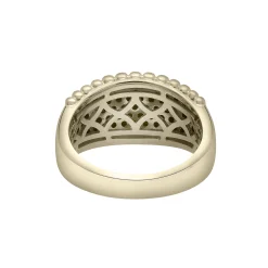 Black Diamond Multi-Row Ring In 10K Yellow Gold (1 Ct. Tw.)