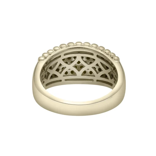 Black Diamond Multi-Row Ring In 10K Yellow Gold (1 Ct. Tw.)
