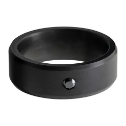 Black Diamond Wedding Band In Elysium, 8Mm (1/10 Ct.)