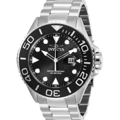 Black Men's Watch In Stainless Steel