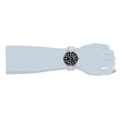 Black Men's Watch In Stainless Steel