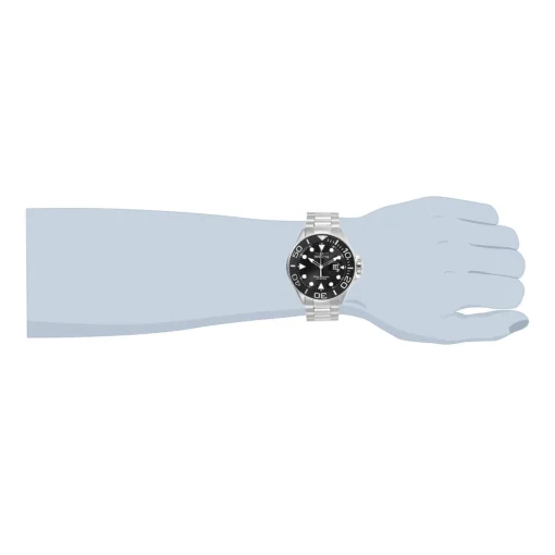Black Men's Watch In Stainless Steel