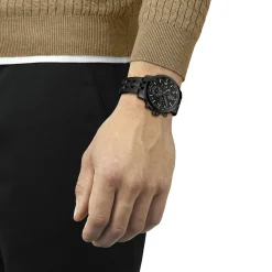 Black Prc 200 Chronograph Men's Watch In Black Ion-Plated Stainless Steel