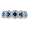 Blue Sapphire & 1/3 Ct. Tw. Diamond Ring In 14K White Gold