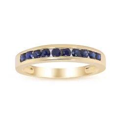 Blue Sapphire Band In 10K Yellow Gold