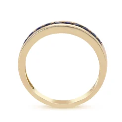 Blue Sapphire Band In 10K Yellow Gold