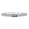 Blue Topaz & Lab Created White Sapphire Stacking Ring In 10K White Gold