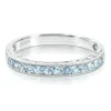 Blue Topaz Stacking Ring In Sterling Silver