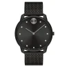 Bold Thin Men's Watch In Black Ion-Plated Stainless Steel