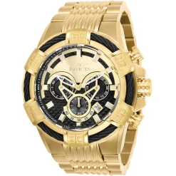 Bolt Gold-Tone Chronograph Watch In Stainless Steel