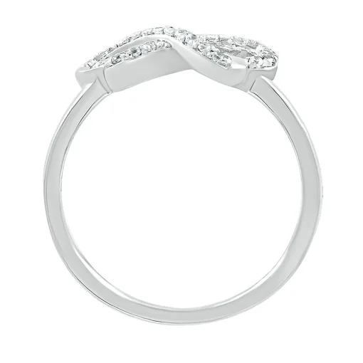 Butterfly Diamond Ring In Sterling Silver (1/8 Ct. Tw.)