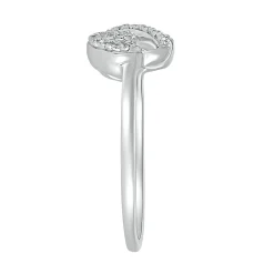 Butterfly Diamond Ring In Sterling Silver (1/8 Ct. Tw.)