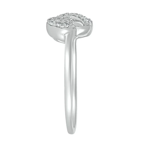 Butterfly Diamond Ring In Sterling Silver (1/8 Ct. Tw.)