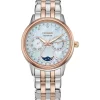 Calendrier Women's Watch With Pearl Dial In Two-Tone Stainless Steel, 37Mm