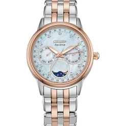 Calendrier Women's Watch With Pearl Dial In Two-Tone Stainless Steel, 37Mm