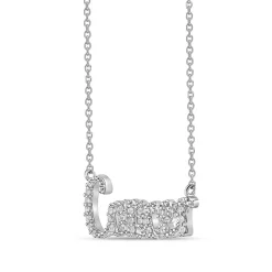 Cancer Lab Created White Sapphire Necklace In Sterling Silver