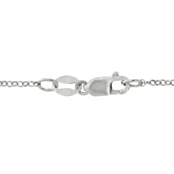 Cancer Lab Created White Sapphire Necklace In Sterling Silver