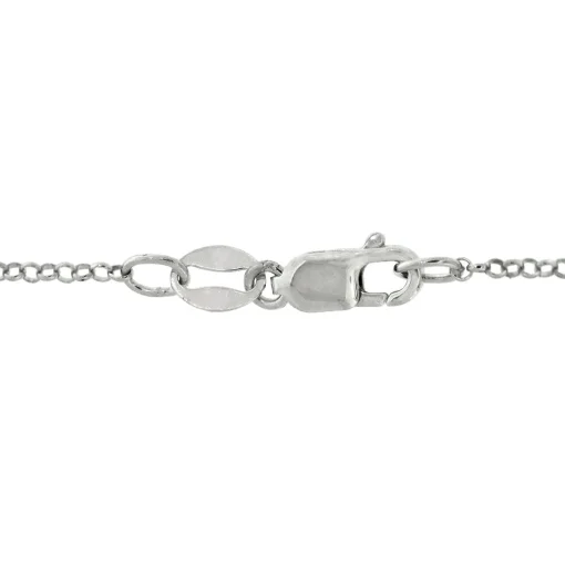 Cancer Lab Created White Sapphire Necklace In Sterling Silver